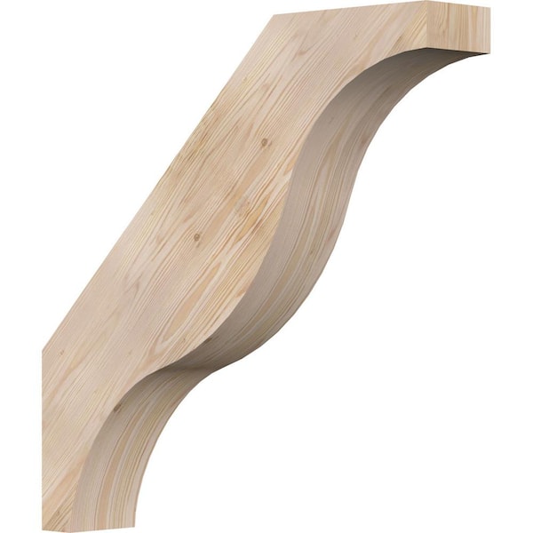 Ekena Millwork 5 1/2"W x 30"D x 30"H Funston Smooth Knee Brace, Douglas Fir