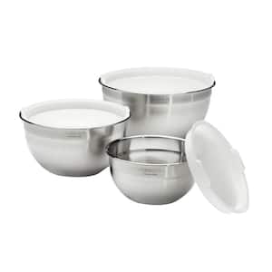 3-Piece Stainless Steel Mixing Bowl Set with Lids