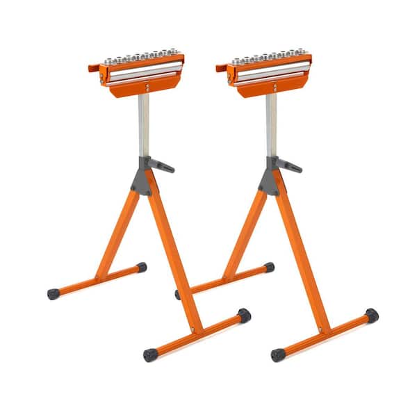 27 in. to 43-3/4 in. Tri-Function Pedestal Roller Stand (2-Pack)