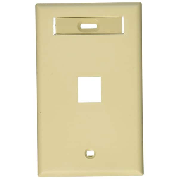 Leviton White 1-Gang Audio/Video Wall Plate (1-Pack)