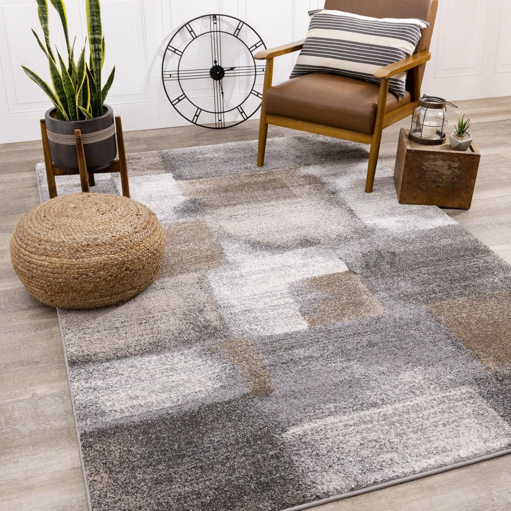 Eden Collections 7 ft. x 10 ft. Blue Geometric Indoor Area Rug price history on PriceWatchPro