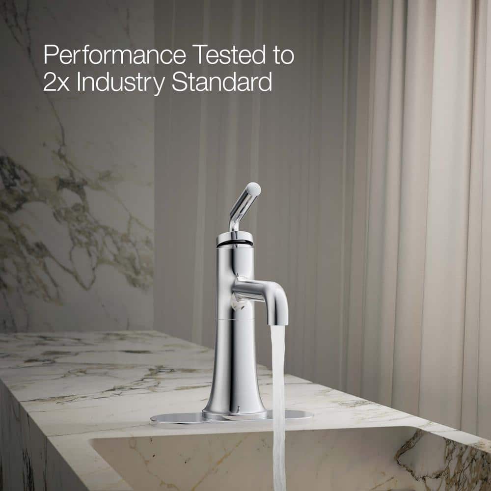 Polished Chrome Single-Handle Bathroom Sink Faucet