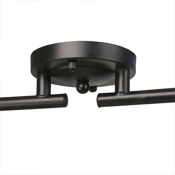 LNC Modern Industrial Black Fixed Track Lighting Kit 4-Light LNC Modern Industrial Black Fixed Track Lighting Kit 4-Light
