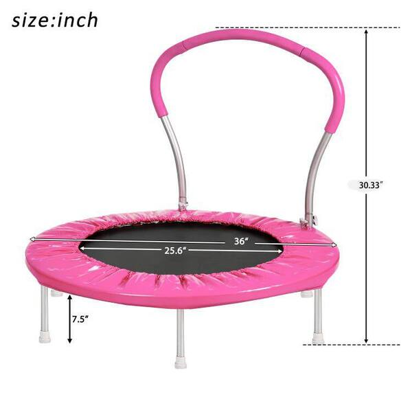 36 in. Outdoor Metal Light Weight Trampoline with Handle for Kids ZWQ 584951P The Home Depot