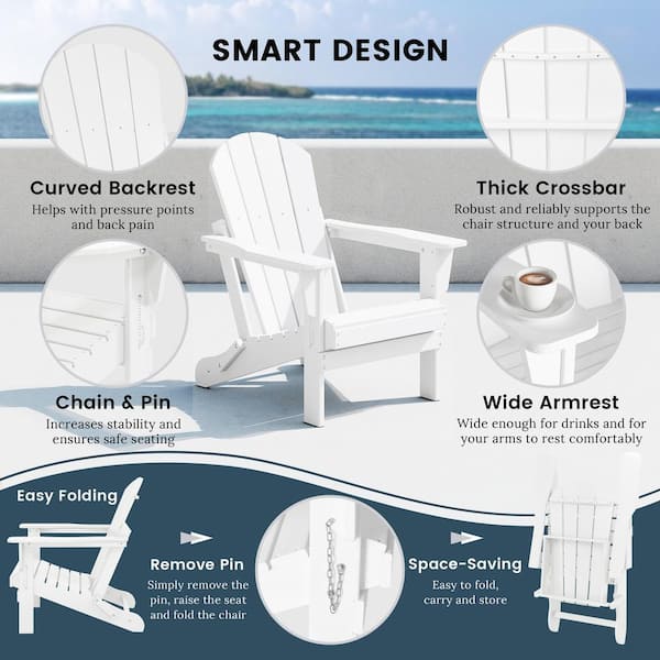 WESTIN OUTDOOR Laguna 4-Pack Fade Resistant Outdoor Patio HDPE