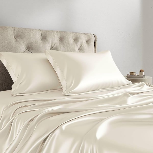 Satin 6-Piece Polyester Wrinkle-Free Luxurious Sheet Set