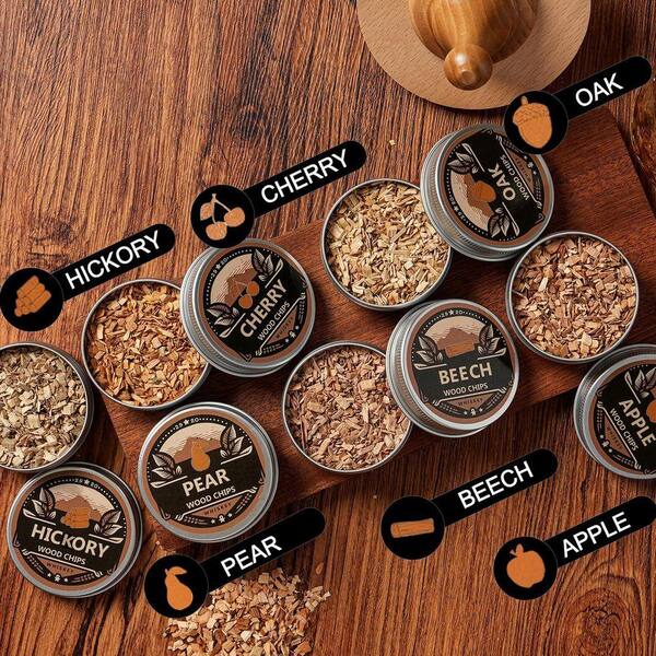 Lynzavix Whiskey Smoker Kit with Torch, 6 Flavors Wood Chips, 2