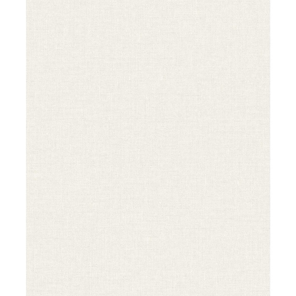 Seabrook Designs White Sands Soft Linen Nonwoven Paper Non-Pasted Wallpaper Roll (Covers 57.5 sq. ft.)
