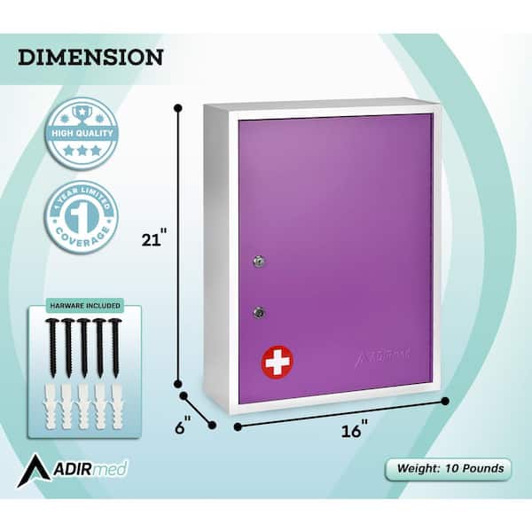 Double Compartment Wall Mounted Locking Cabinet | Dual Locking - View #12