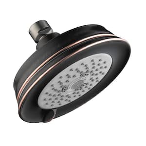 Croma 100 Classic 3-Spray Patterns 1.5 GPM 5 in. Fixed Shower Head in Rubbed Bronze