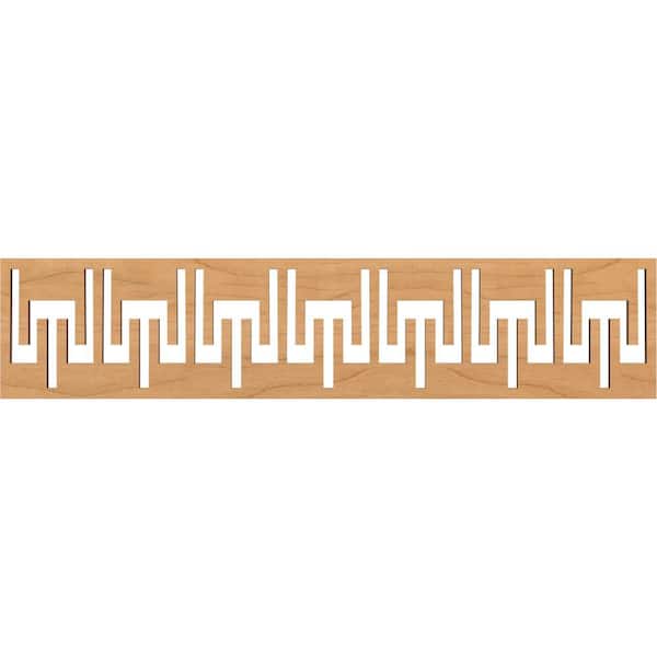 Ekena Millwork Victory Fretwork 0.375 in. D x 46.75 in. W x 10 in. L Maple Wood Panel Moulding