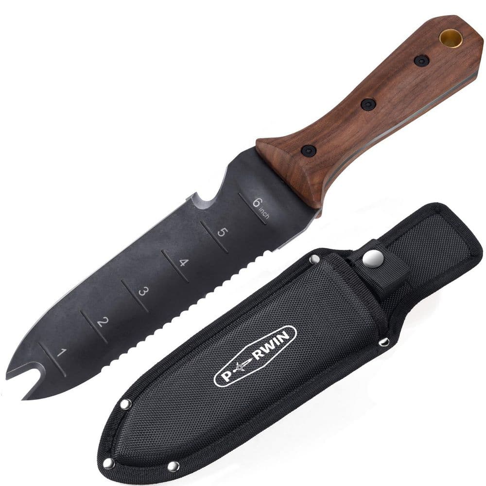 OGETFUUR 5 in. Double Forked Tip Hori Hori Garden Knife