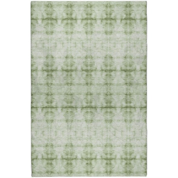 Dream Shag Premium Machine Washable Abstract ADS799 Sage 10 ft. x 14 ft. Area Rug