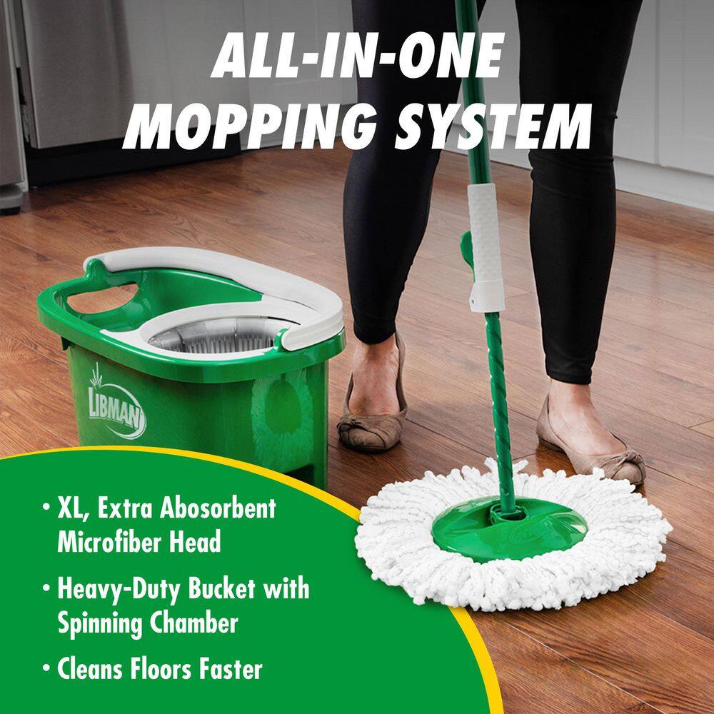 Libman Green and White Polypropylene Tornado Spin Mop System