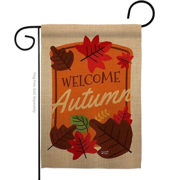 Angeleno Heritage MADE AND DESIGNED LOS ANGELES CALIFORNIA 13 in. x 18.5 in. Welcome Autumn Garden Flag Double-Sided Fall Decorative Vertical Flags