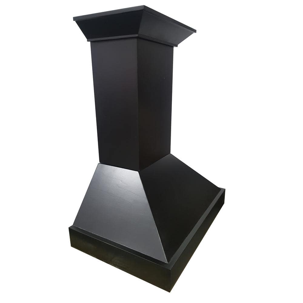 36" Black and Stainless Steel Convertible Wall Mount Range Hood