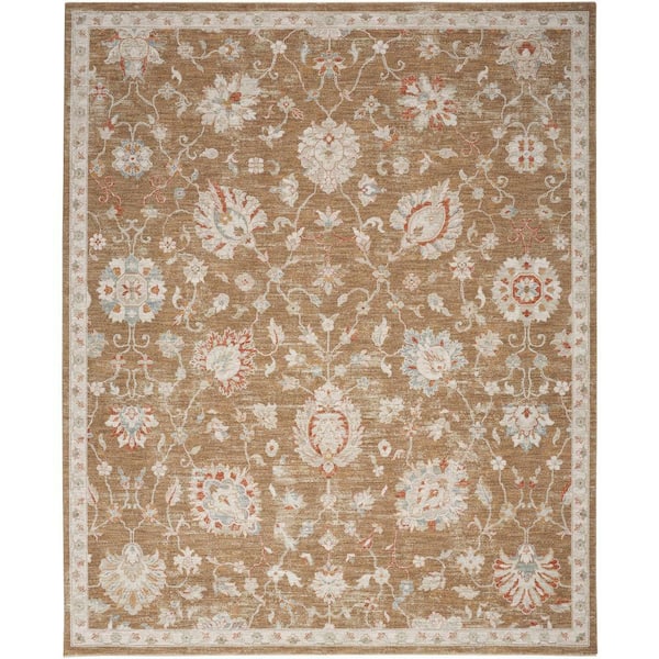 Asher Mocha 9 ft. x 13 ft. All-over design Traditional Area Rug
