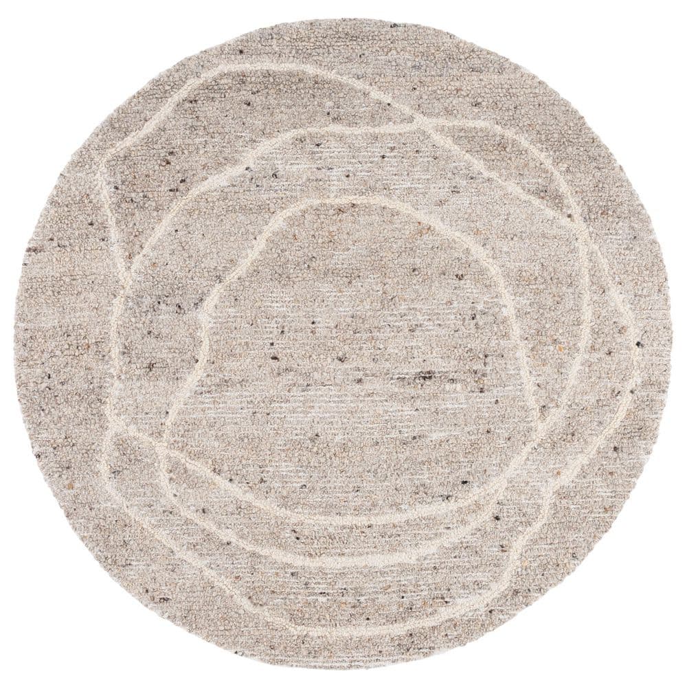 Natura 6 ft. x 6 ft. Round Ivory/Beige Distressed Abstract Area Rug price history on PriceWatchPro
