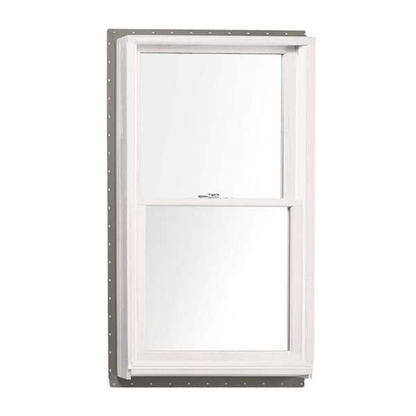 Andersen 25-5/8 in. x 40-7/8 in. 400 Series White Clad Wood Tilt-Wash Double-Hung Window with Low-E Glass, White Int and Hardware