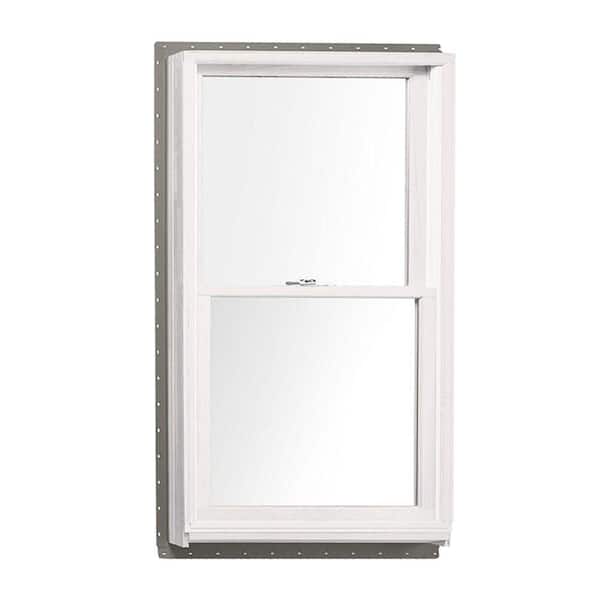 Andersen 400 Series 37-5/8 in. x 40-7/8 in. Clad Wood Double-Hung Window w/Low-E Glass, White Ext/Int & White Hardware