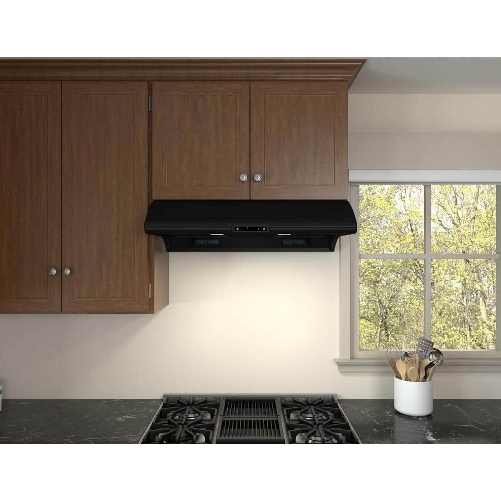 Typhoon 30" Black Stainless Steel Under Cabinet Range Hood
