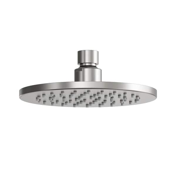 ClassicRain 6in. Rainfall Round Single Handle 1-Spray Tub and Shower Faucet 1.8 GPM in Brushed Nickel Valve Not Included