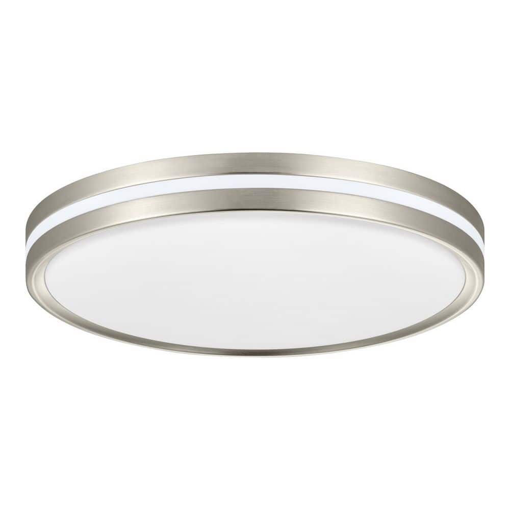 Hampton Bay Ashburrow 15 in. Light Brushed Nickel Adjustable CCT Integrated  LED Ceiling Flush Mount Fixture with Night Light CA9aA026FR1D25 - The Home  