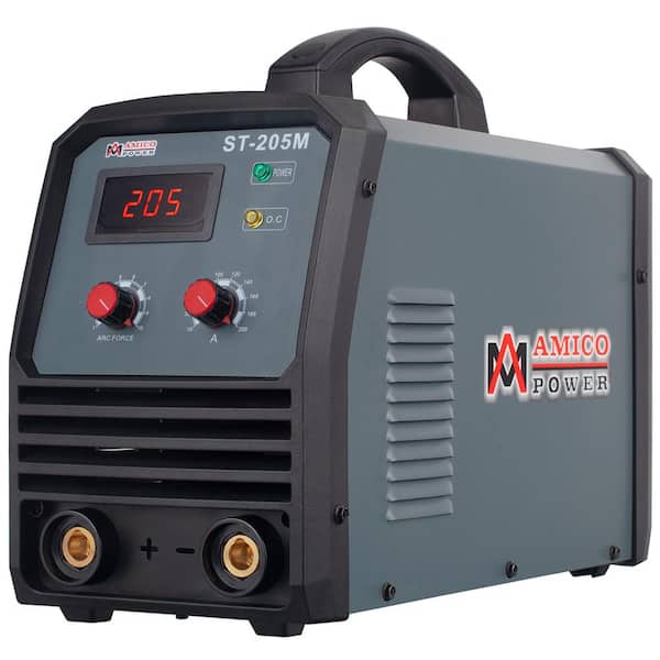 AM AMICO ELECTRIC 205 Amp Stick Arc DC Inverter Welder, 95-Volt to 260-Volt Wide Voltage, Power Cords Can Extend to 700 ft.
