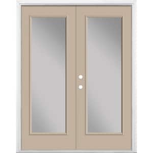 60 in. x 80 in. Canyon View Steel Prehung Right-Hand Inswing Full Lite Clear Glass Patio Door with Brickmold Vinyl Frame