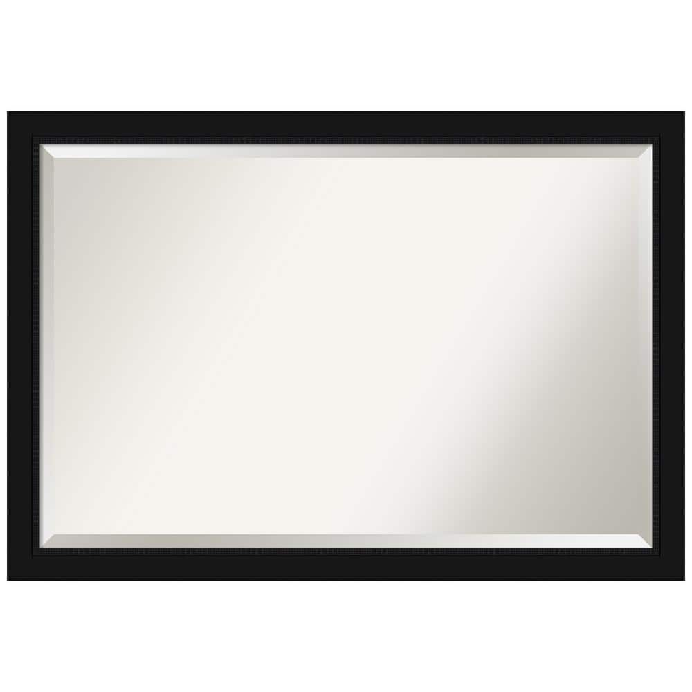 Avon Black 27" x 39" Beveled Bathroom Wall Mirror