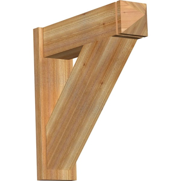 Ekena Millwork 8 in. x 30 in. x 30 in. Traditional Arts and Crafts Rough Sawn Western Red Cedar Outlooker