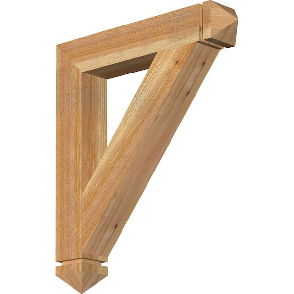 Ekena Millwork 4 in. x 28 in. x 24 in. Western Red Cedar Traditional Arts and Crafts Rough Sawn