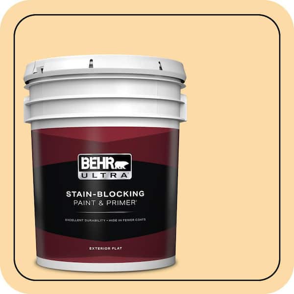 BEHR ULTRA 5 gal. #M290-3 Corn Stalk Flat Exterior Paint & Primer