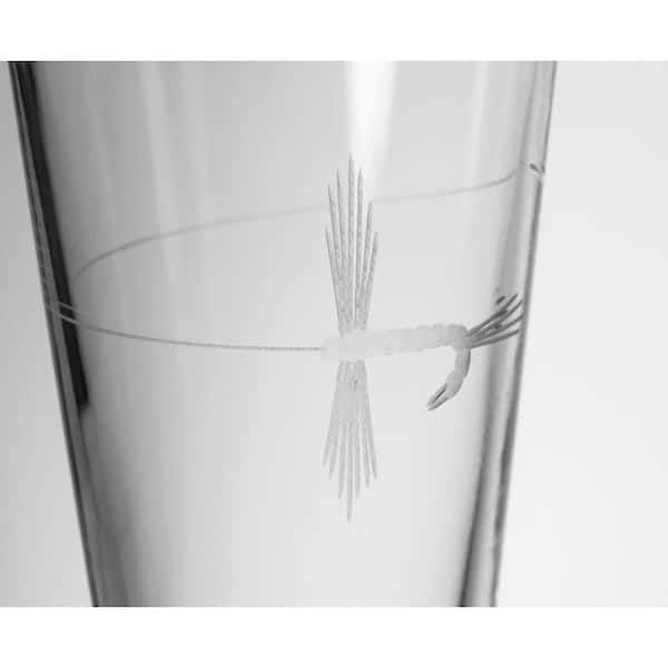 Fly Fishing 16 fl. oz Beer Pint Glasses (Set of 2)