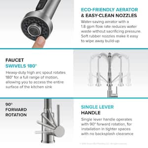 Bolden Single Handle Pull-Down Sprayer Kitchen Faucet with Touchless Sensor in Spot Free Stainless Steel