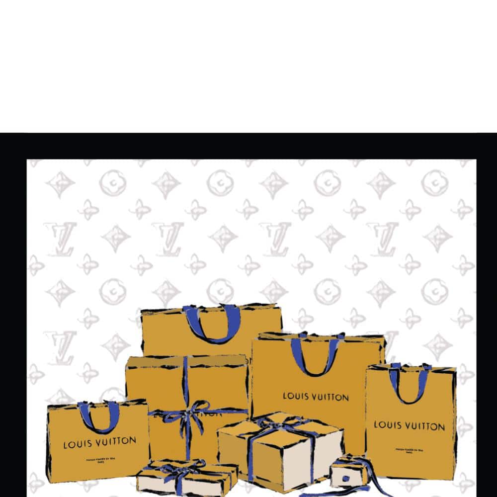 Louis Vuitton Glam Bags Abstract Framed Print for Kids