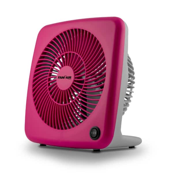 FANFAIR 7 in. Box Personal Fan in Pink