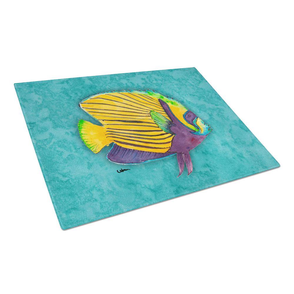 Large Multicolor Carolines Treasures APH0079LCB Pig Sunbathing On The Beach Glass Cutting Board 