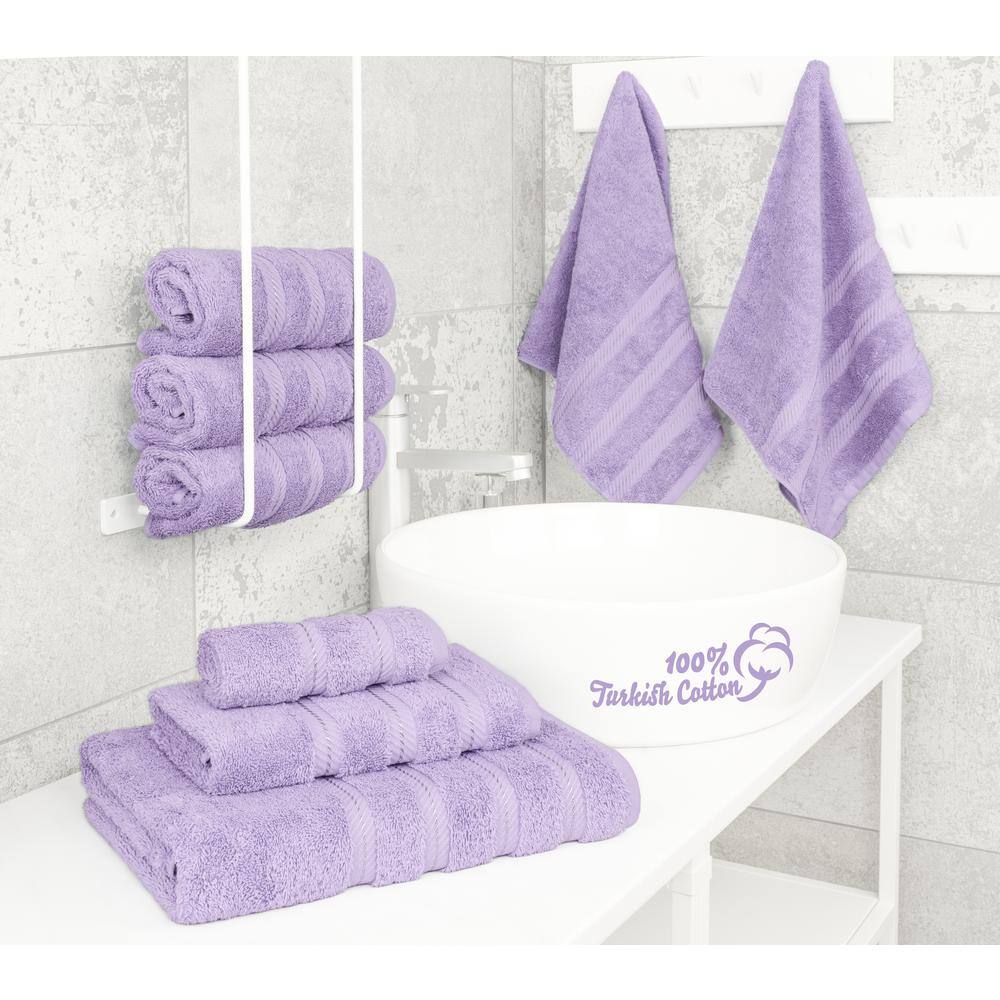 Lilac Turkish Cotton 6-Piece Towel Set