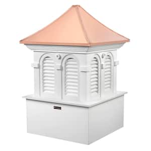 48 in. x 73 in. Smithsonian Alexandria Vinyl Cupola with Copper Roof