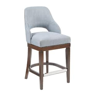 Marshall 26 in. Blue Wood Counter Stool