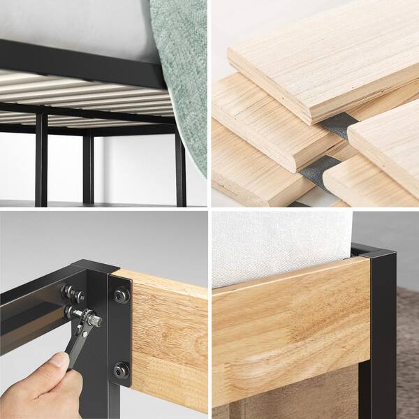 Zinus Olivia Metal And Wood Platform, Olivia Metal And Wood Platform Bed Frame Queen