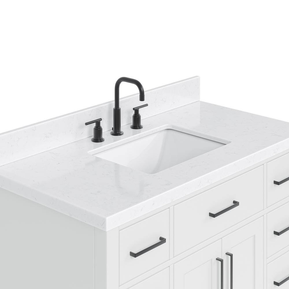 Hepburn 42" White Hardwood Freestanding Single Basin Vanity