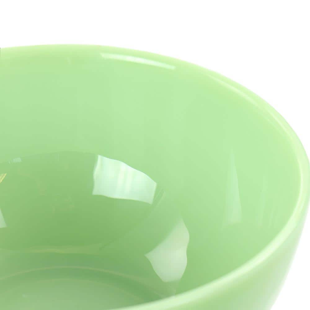 Jadeite Glass Cereal and Soup Bowl Set, Jade Green