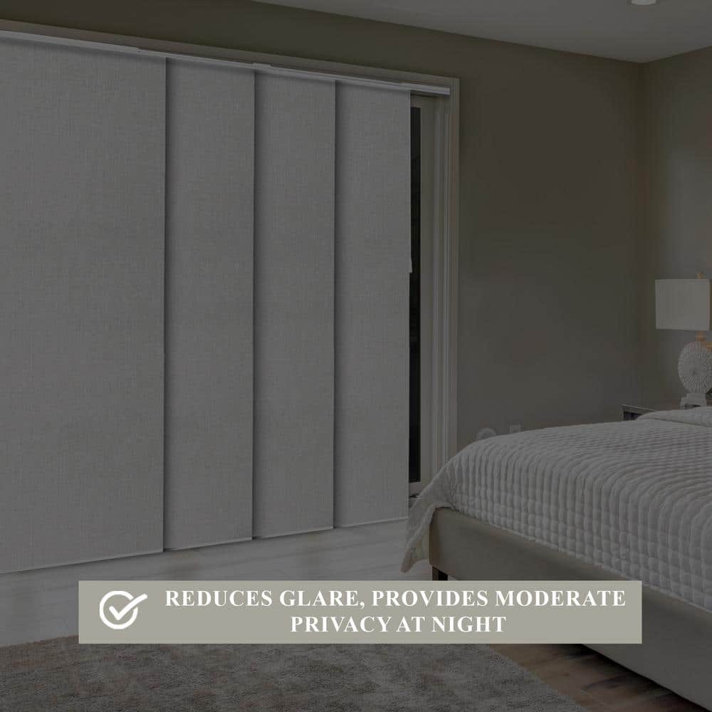 Ballroom White Light Filtering Fabric Panel Track Blind 86" x 96"