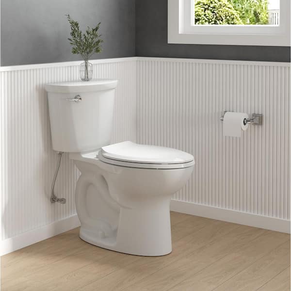 Cadet 12 in. Antimicrobial 2-Piece 1.28 GPF Single Flush Chair Height Elongated Toilet with Slow Close Seat in White