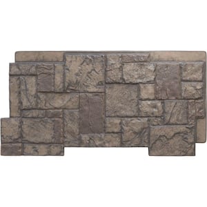 Castle Rock 49 in. x 1 1/4 in. Cascade River Stacked Stone, StoneWall Faux Stone Siding Panel