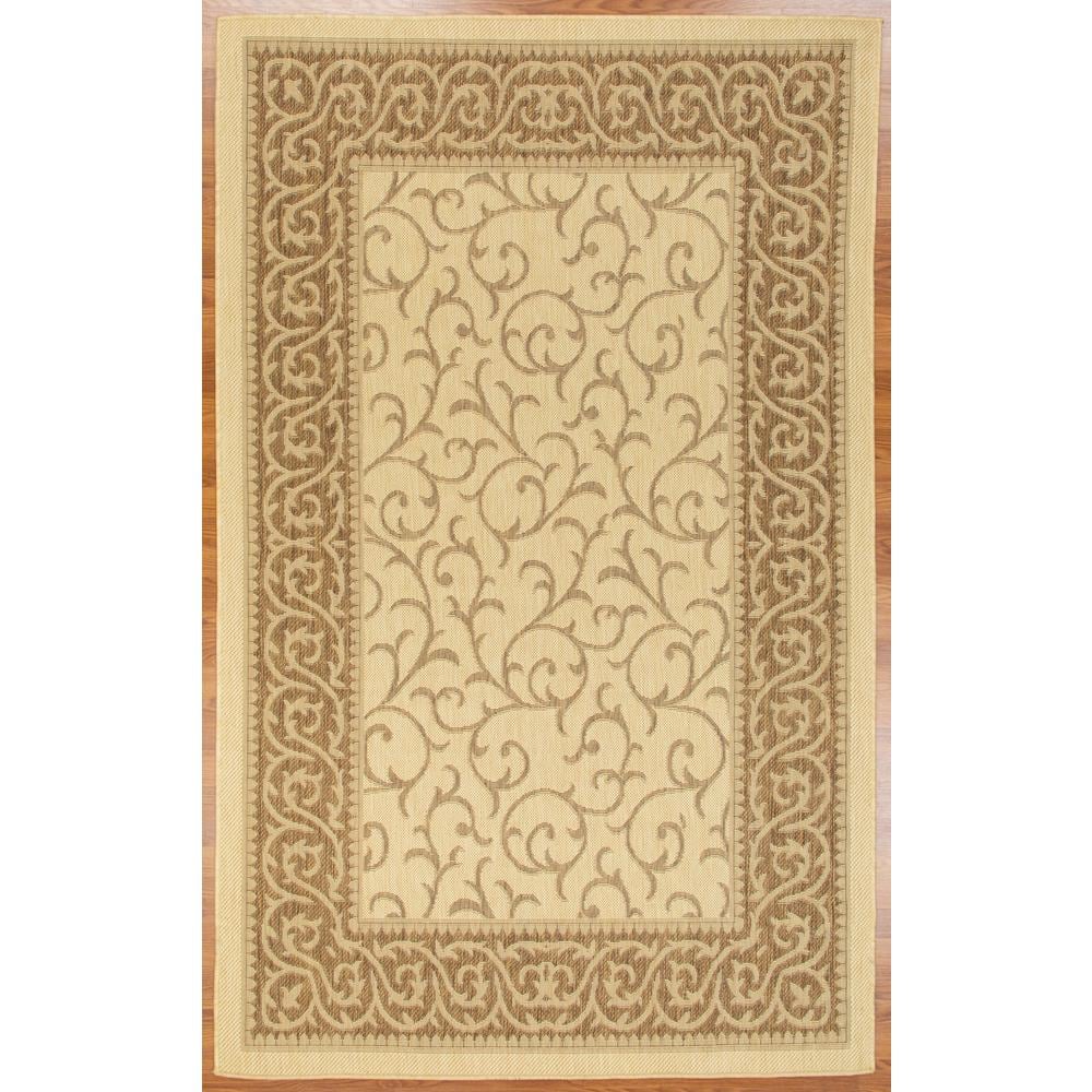 Key West Indoor/Outdoor Rugs Flatweave Contemporary Patio, Pool, Camp and Picnic Carpets FW 586 Beige 8' x 10'