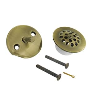 Trimscape Trip Lever Tub Drain Conversion Kit in Antique Brass without Overflow