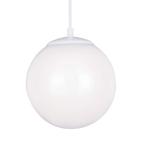 Generation Lighting Hanging Globe 1-Light White Pendant Lighting